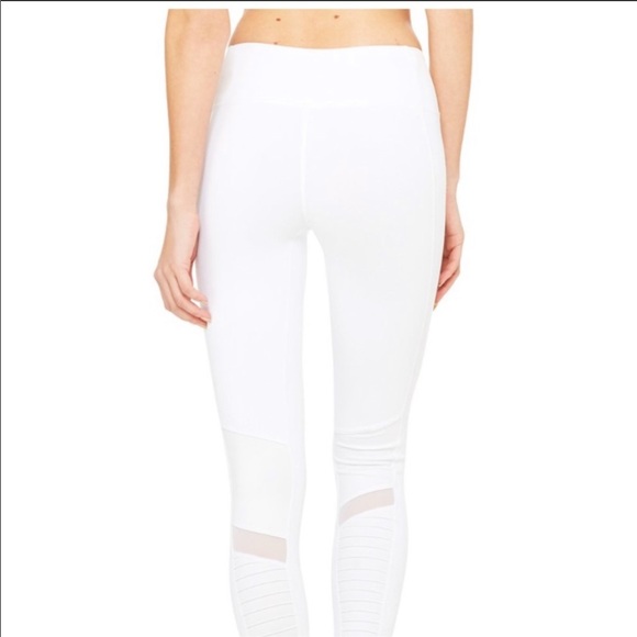 ALO Yoga Moto White Leggings - Picture 8 of 9